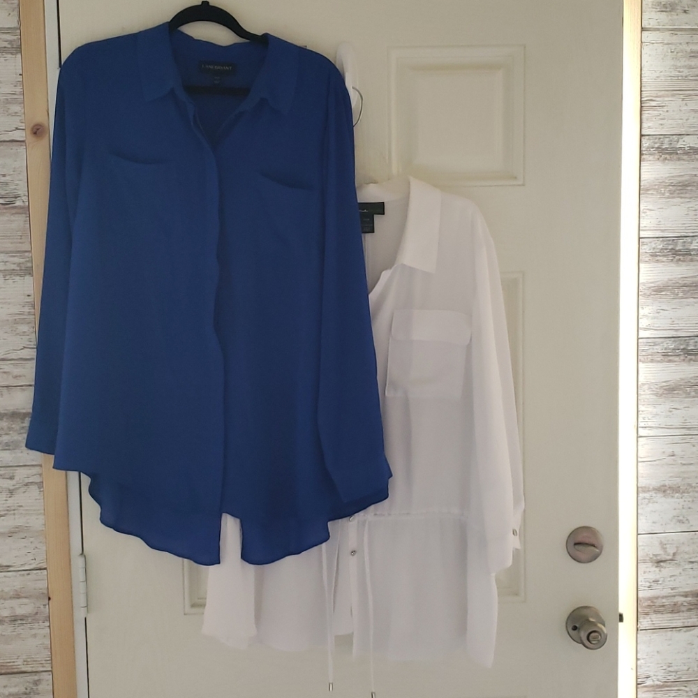 Not for SaleTwo Lane Bryant Blouses/Blue and White